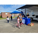 Residents getting items from the Carter Clinic.